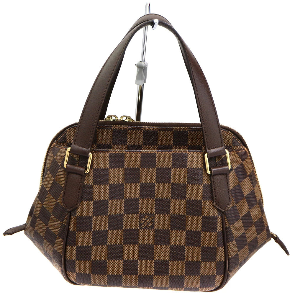 Louis Vuitton Belem Handbag Damier Ebene Brown